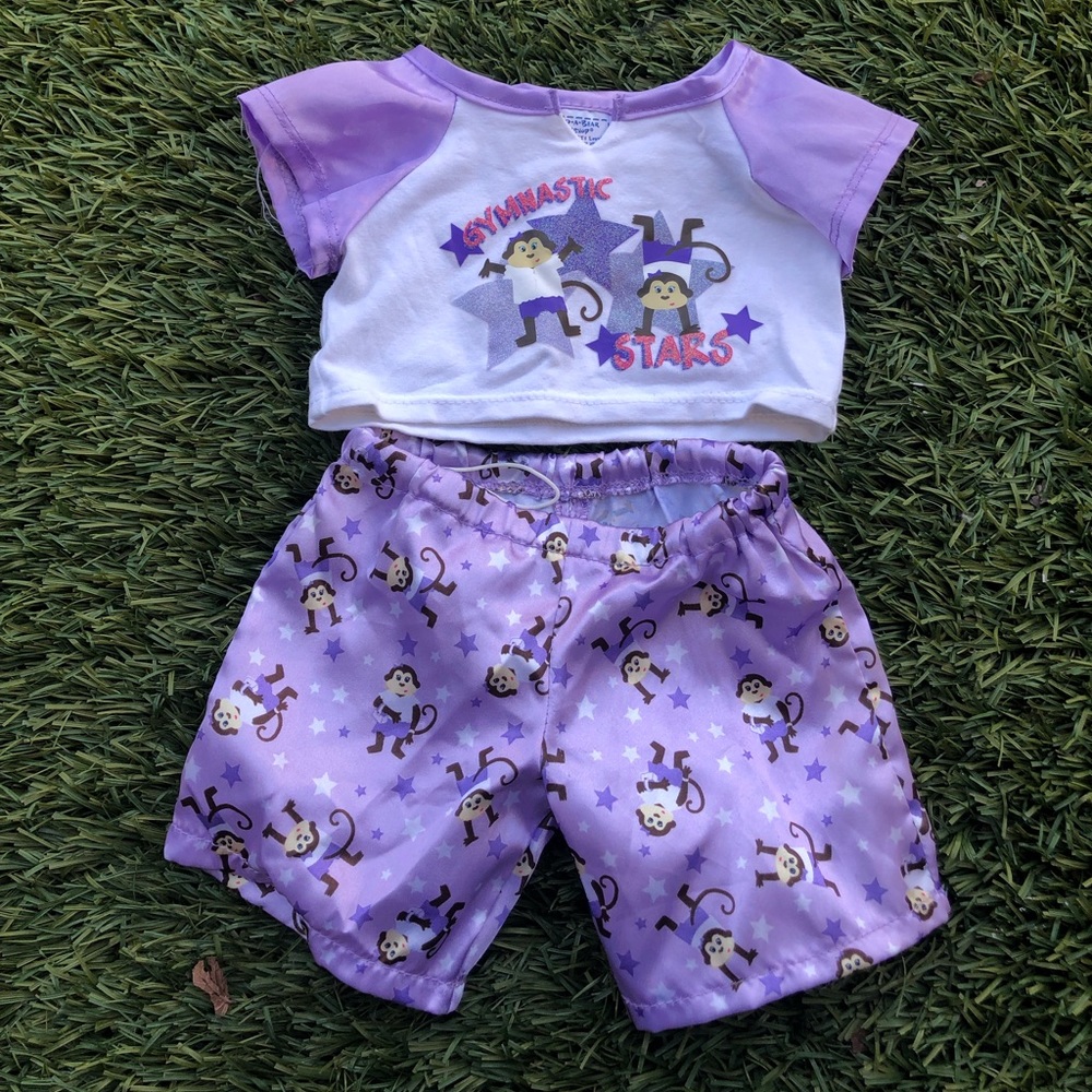 Build a Bear ‘Gymnastic Stars’ pajamas with glittering monkeys